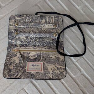 Sezane Indu Editions Crossbody Bag in Black and Cream Floral